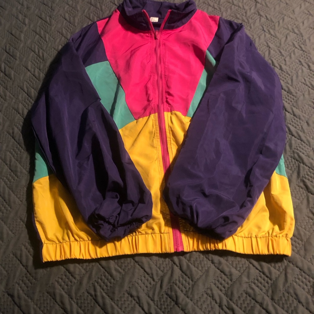 Vintage  Multicolor Bomber Jacket vintage style